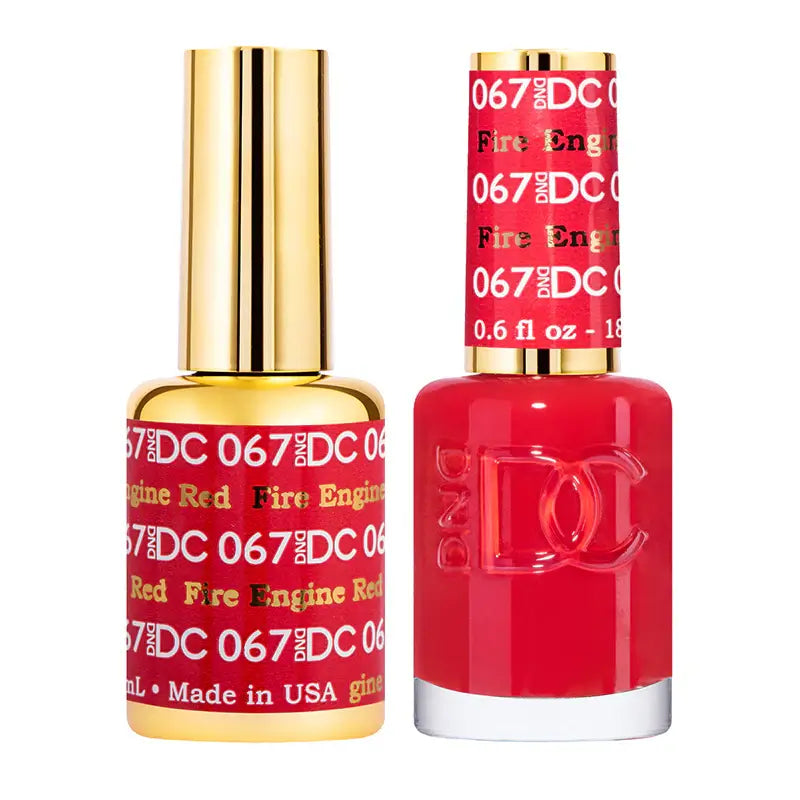 DND DC Gel Nail Polish - Fire Engine Red #067 DND
