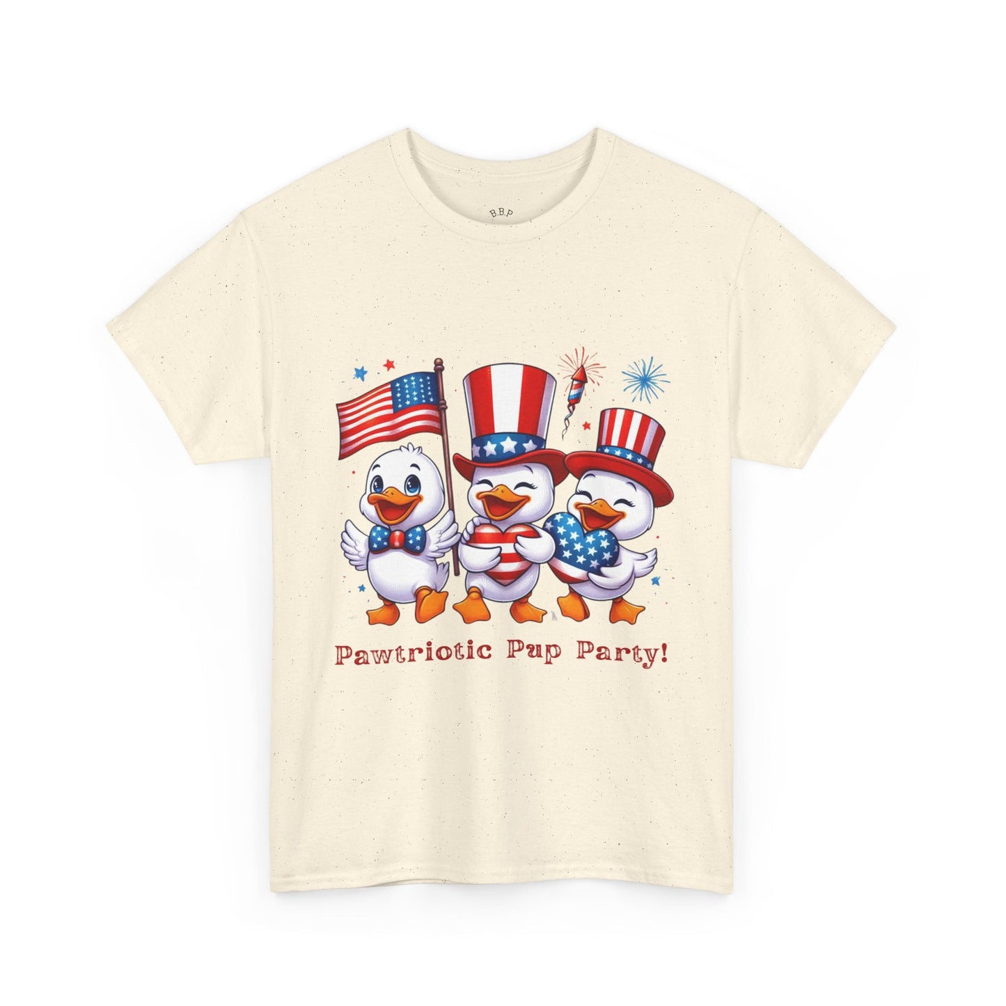 Patriotic Party Tee - Unisex Heavy Cotton Tee for 4th of July, BBQs, Family Gatherings, Unique Gift, Casual Summer Wear Printify