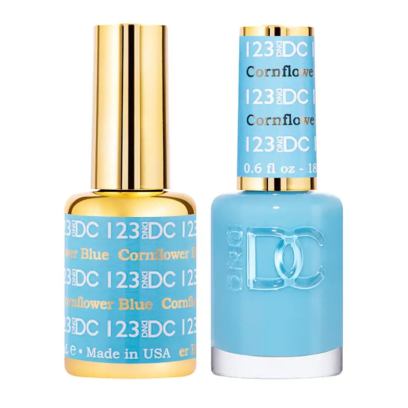 DND DC Gel Nail Polish - Cornflower Blue #123 DND