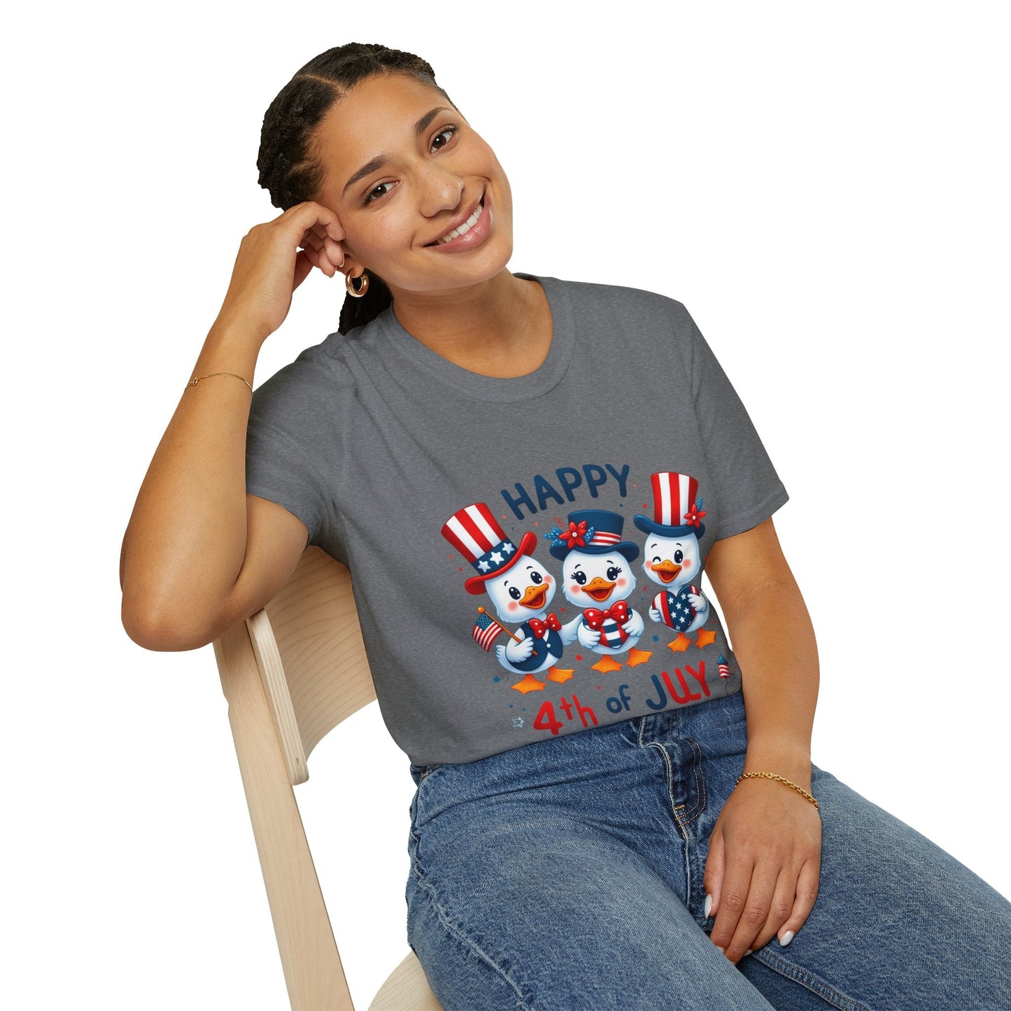 4th of July Duck Trio T-Shirt Printify