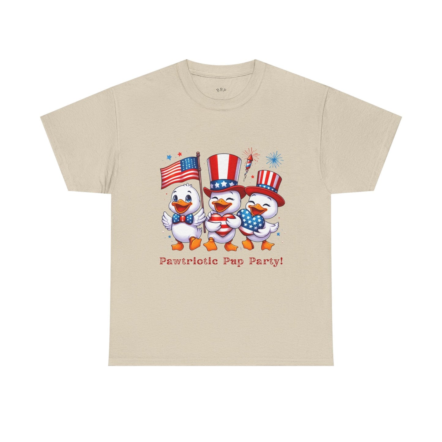 Patriotic Party Tee - Unisex Heavy Cotton Tee for 4th of July, BBQs, Family Gatherings, Unique Gift, Casual Summer Wear Printify