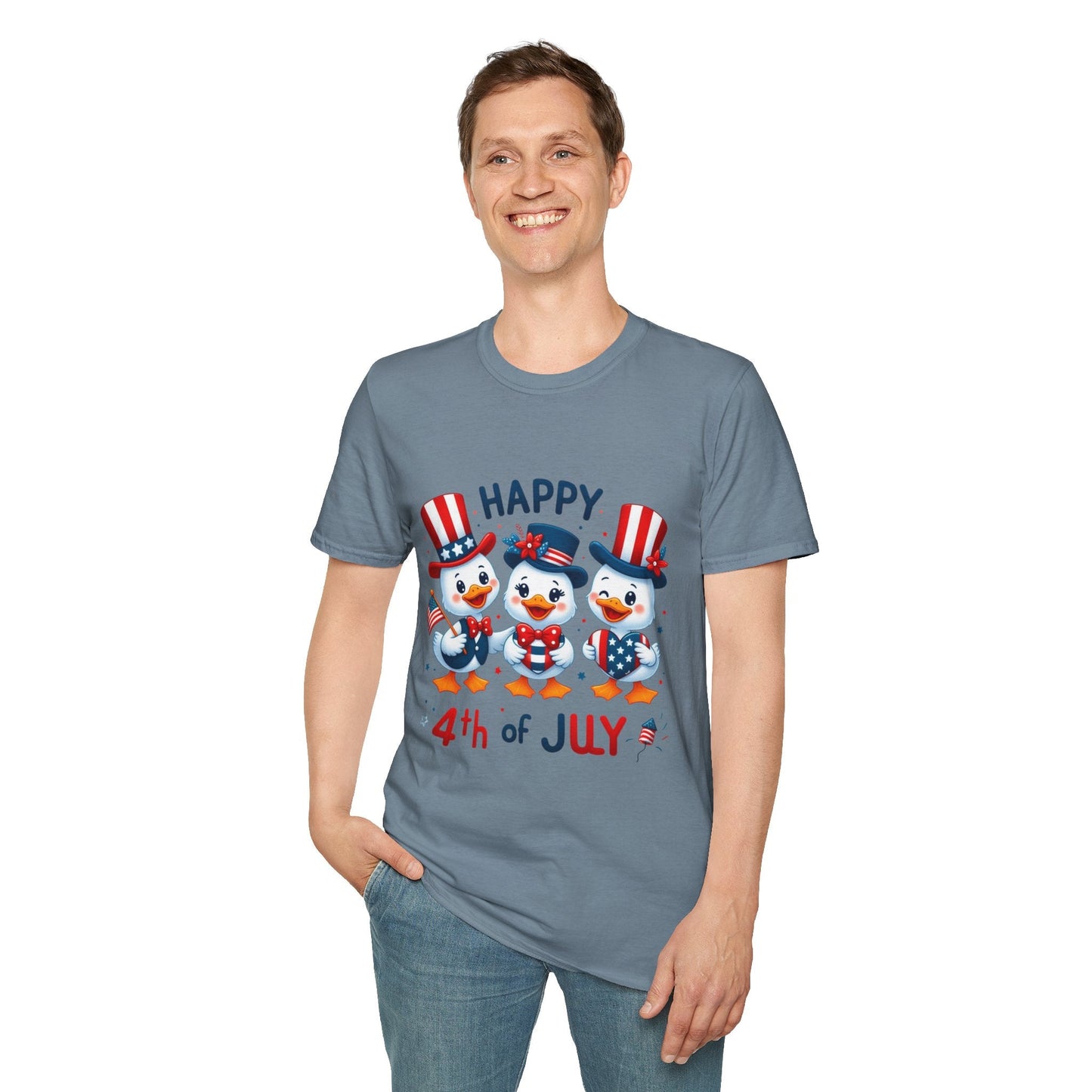 4th of July Duck Trio T-Shirt Printify