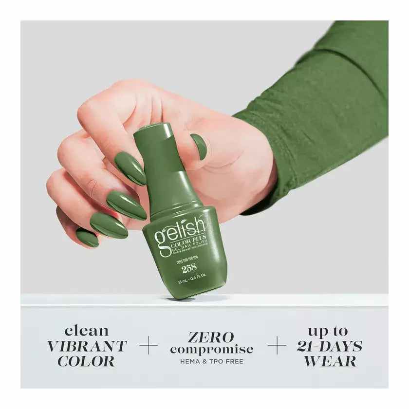 Gelish Color Plus Gelcolor - 258 Olive This For You 0.5 oz - #1510258 Gelish