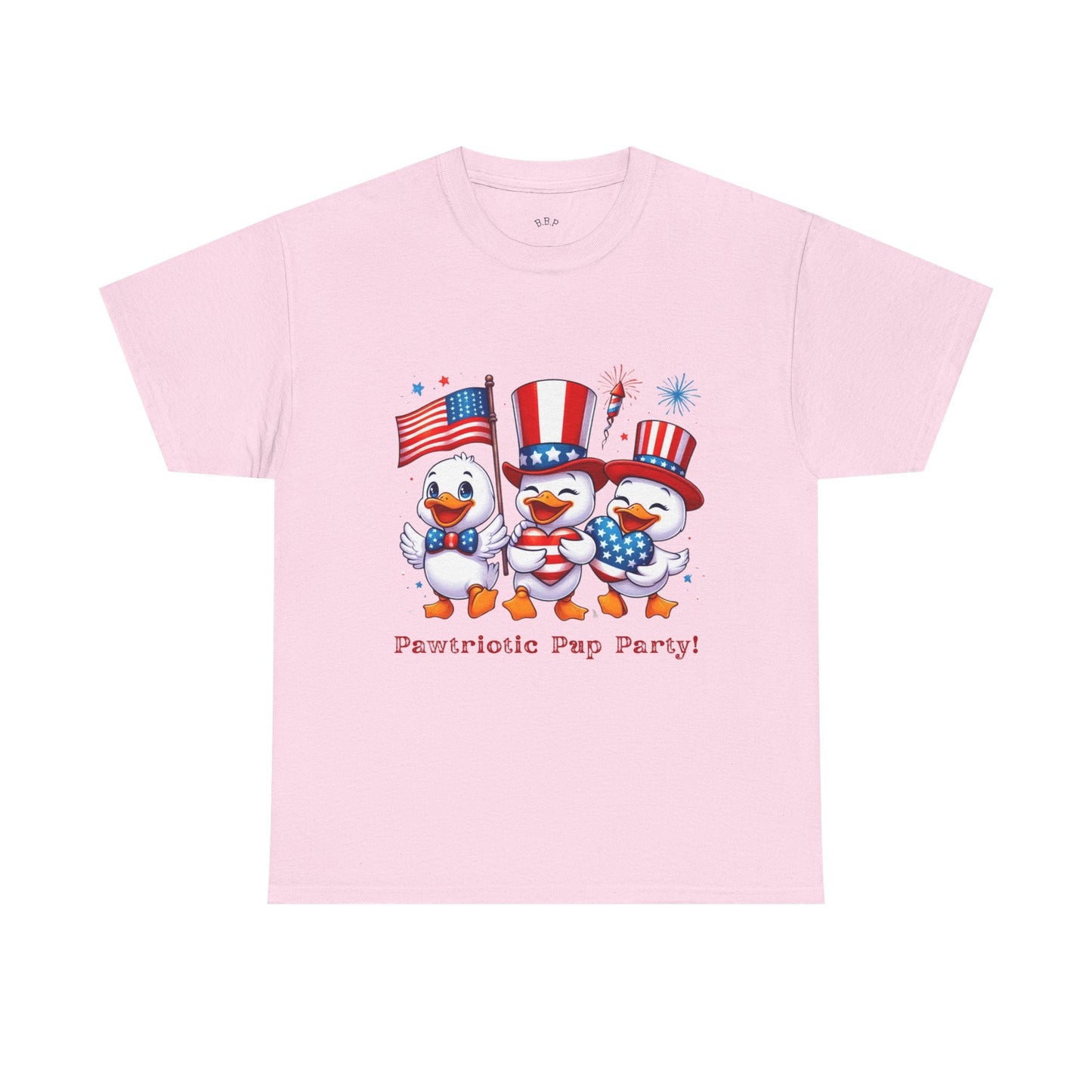 Patriotic Party Tee - Unisex Heavy Cotton Tee for 4th of July, BBQs, Family Gatherings, Unique Gift, Casual Summer Wear Printify