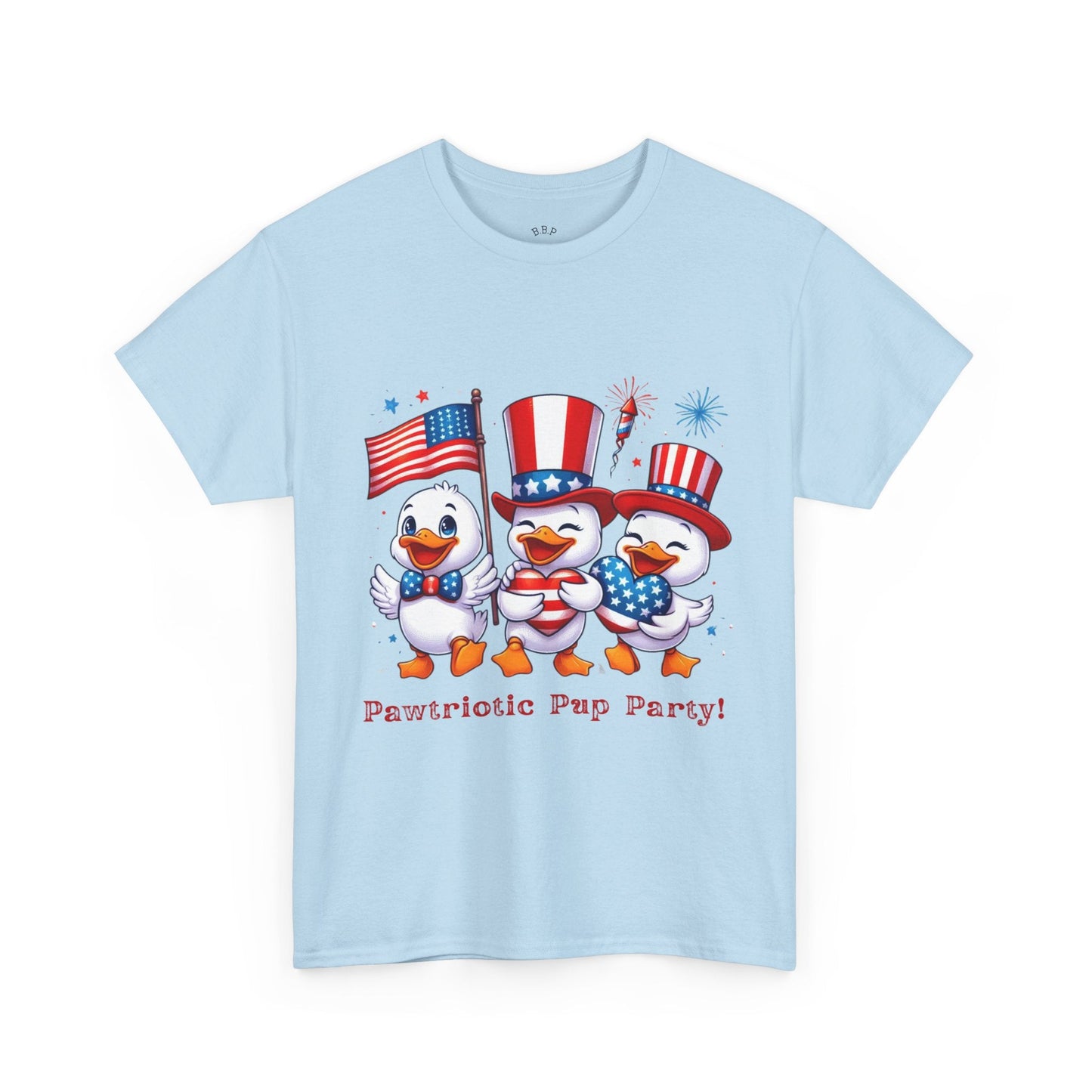 Patriotic Party Tee - Unisex Heavy Cotton Tee for 4th of July, BBQs, Family Gatherings, Unique Gift, Casual Summer Wear Printify