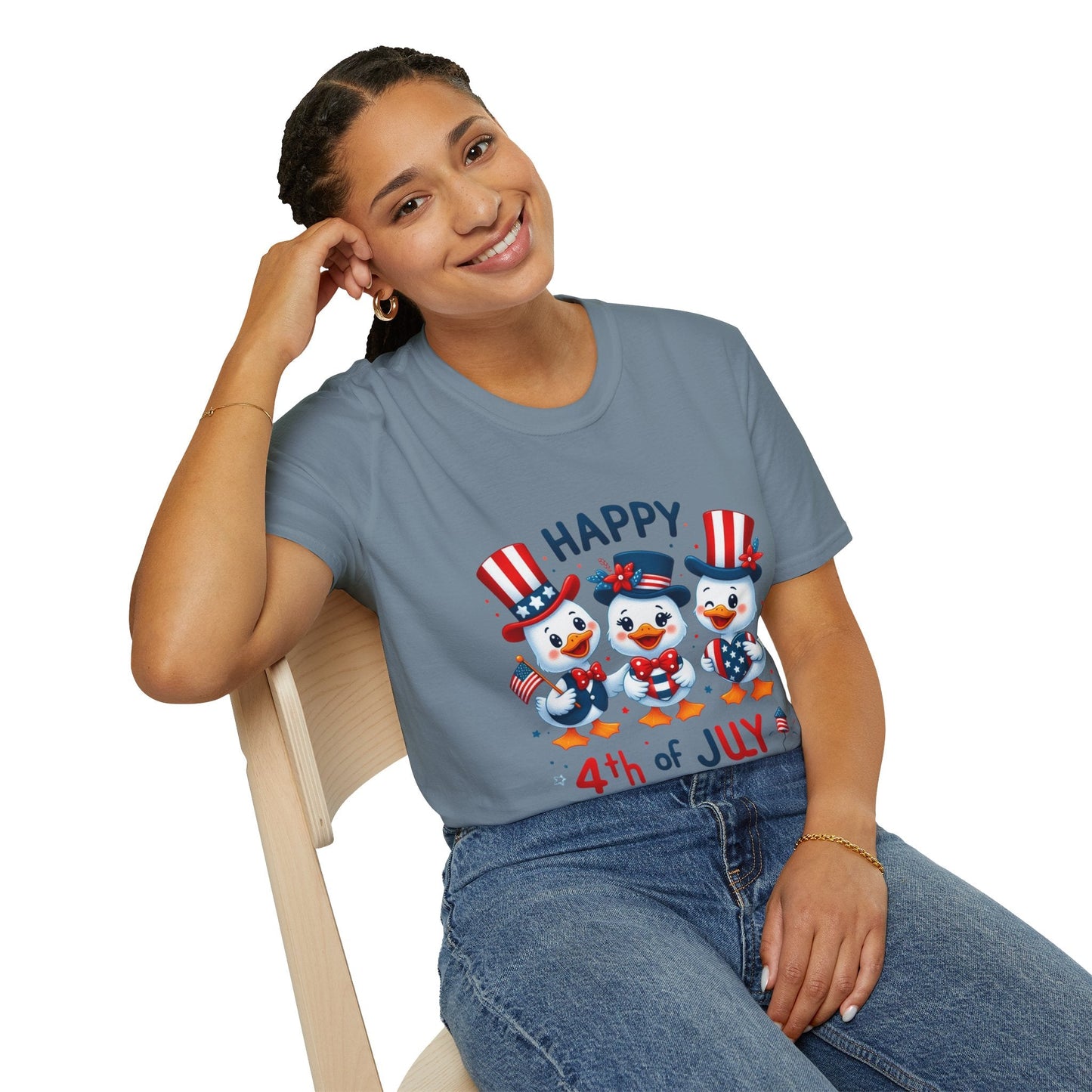 4th of July Duck Trio T-Shirt Printify