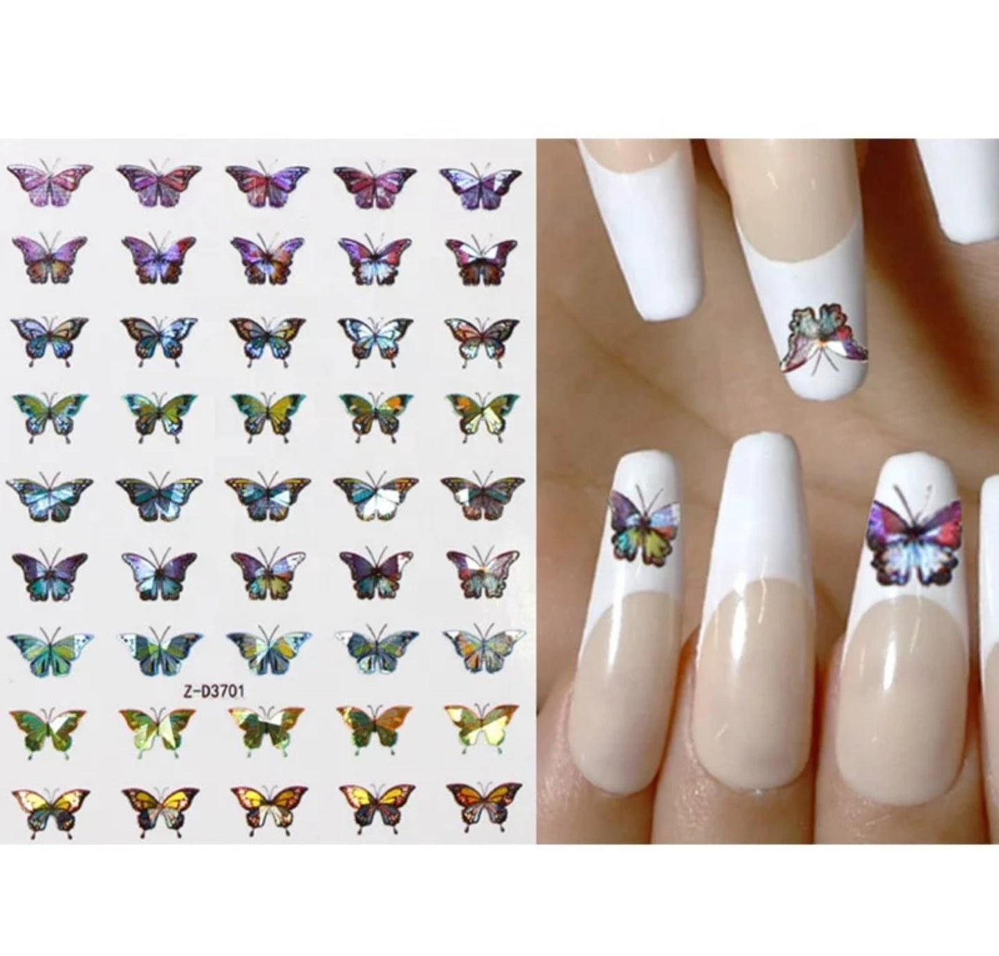 Nail Sticker Holographic Butterfly Z-D3701 Premier Nail Supply