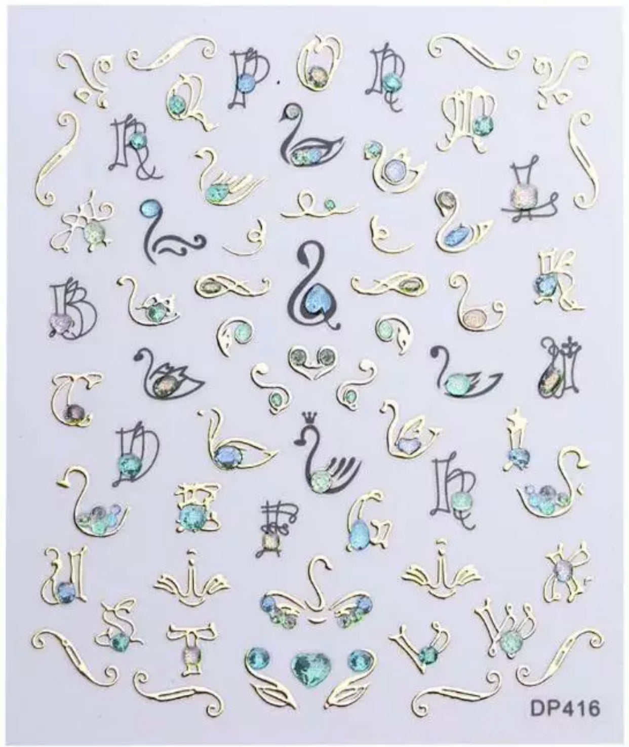 Nail Sticker Colorful Luxury 3D jewels Design -DP413 Premier Nail Supply