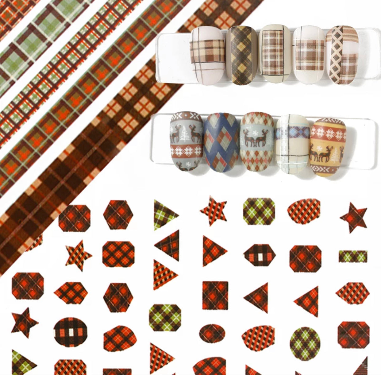 Nail Sticker Reindeer Christmas ZG-04 Premier Nail Supply