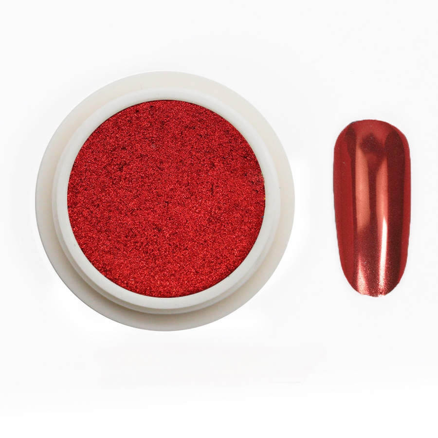 Medina Red Chrome Nail Powder #08
