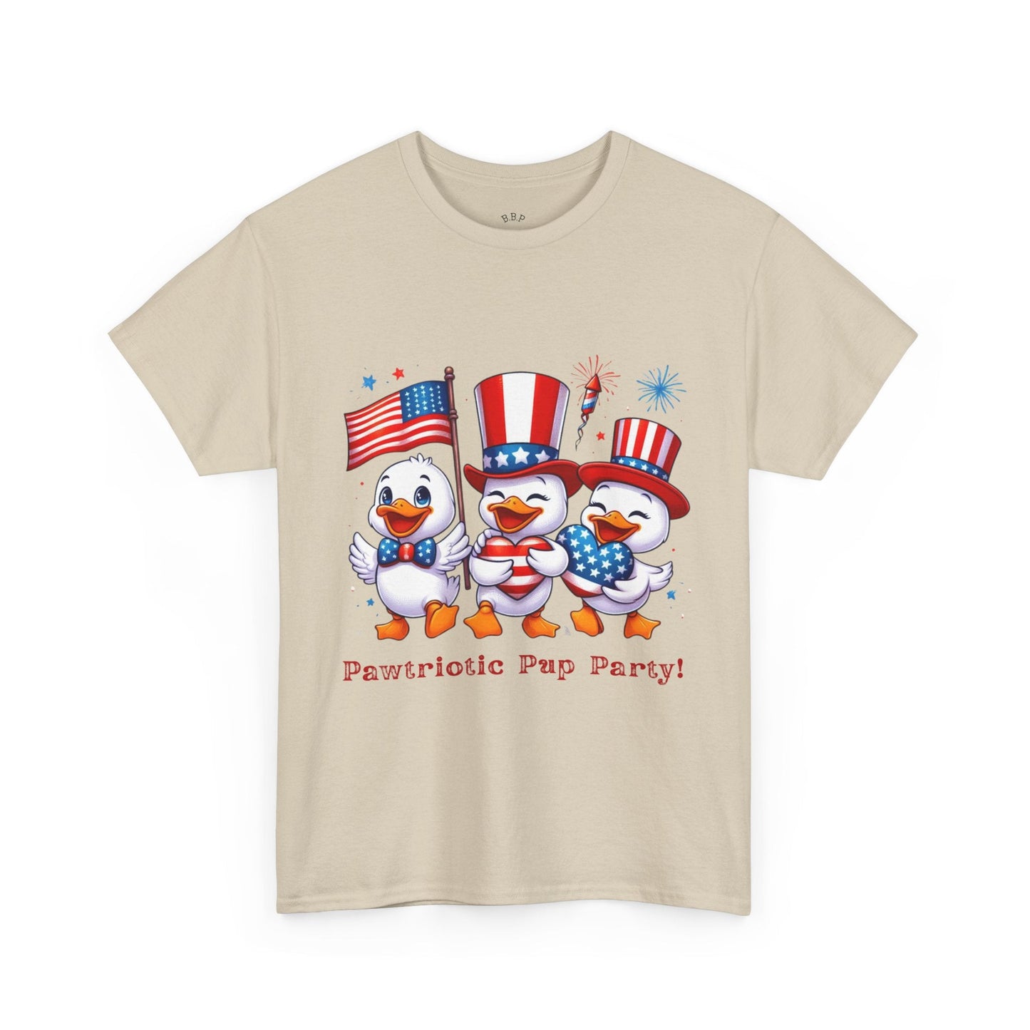 Patriotic Party Tee - Unisex Heavy Cotton Tee for 4th of July, BBQs, Family Gatherings, Unique Gift, Casual Summer Wear Printify
