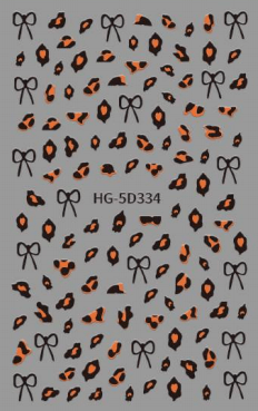 Nail Sticker Leopard Skin with Bows #HG5D334 Premier Nail Supply