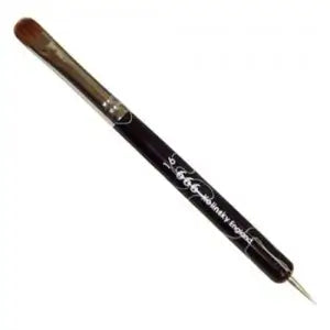 666 French Brush Black Marble Dotting Tool Size 16 Kolinsky