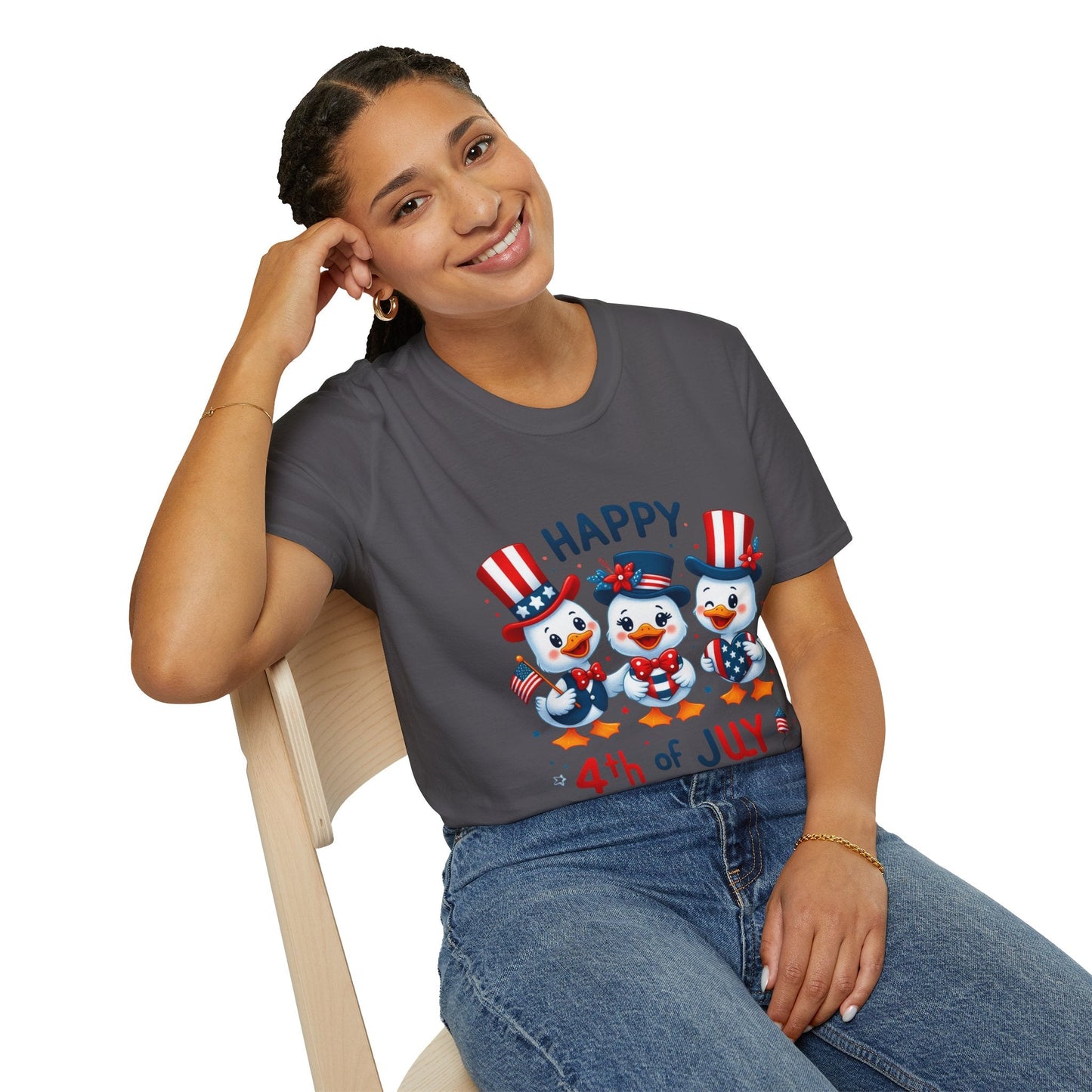 4th of July Duck Trio T-Shirt Printify