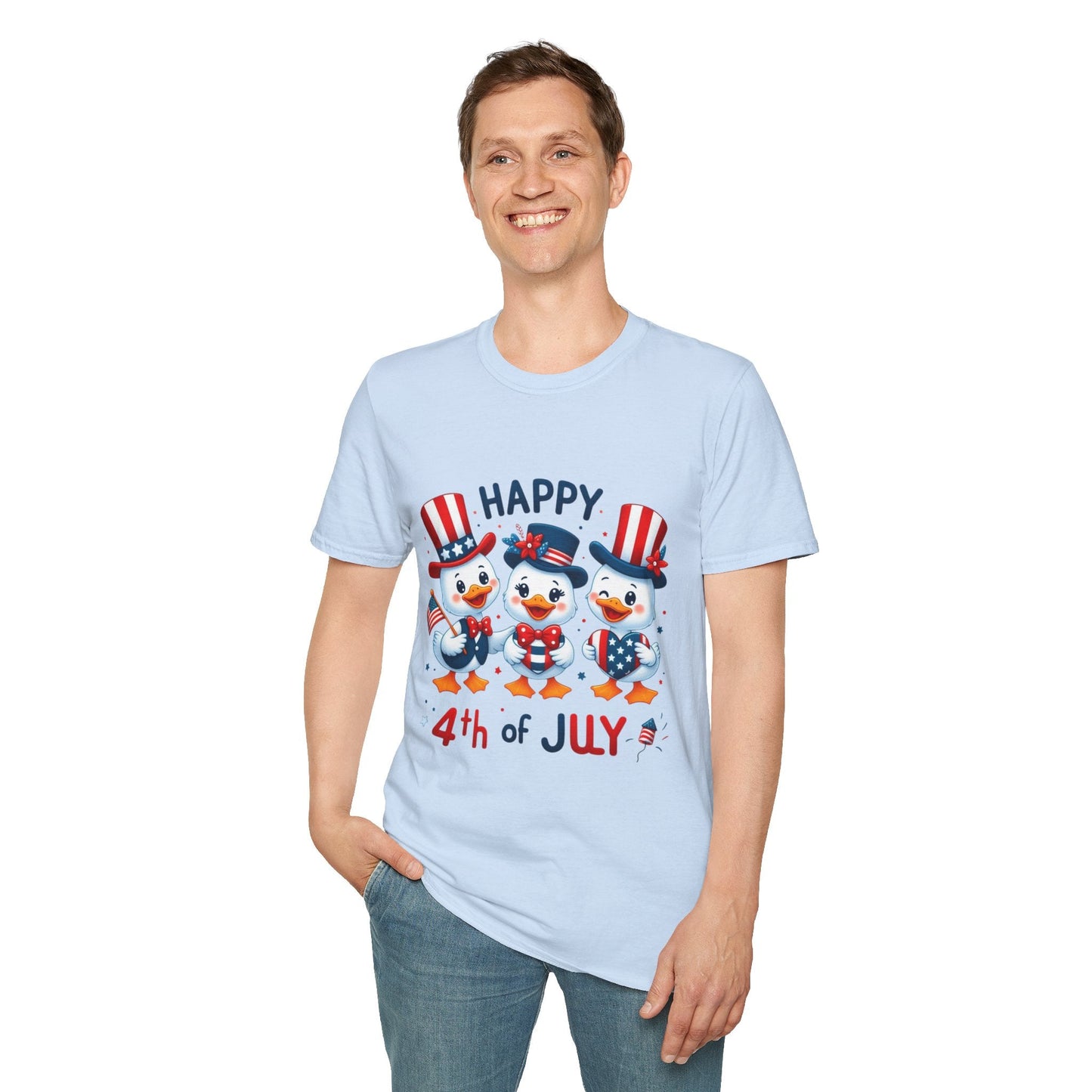 4th of July Duck Trio T-Shirt Printify