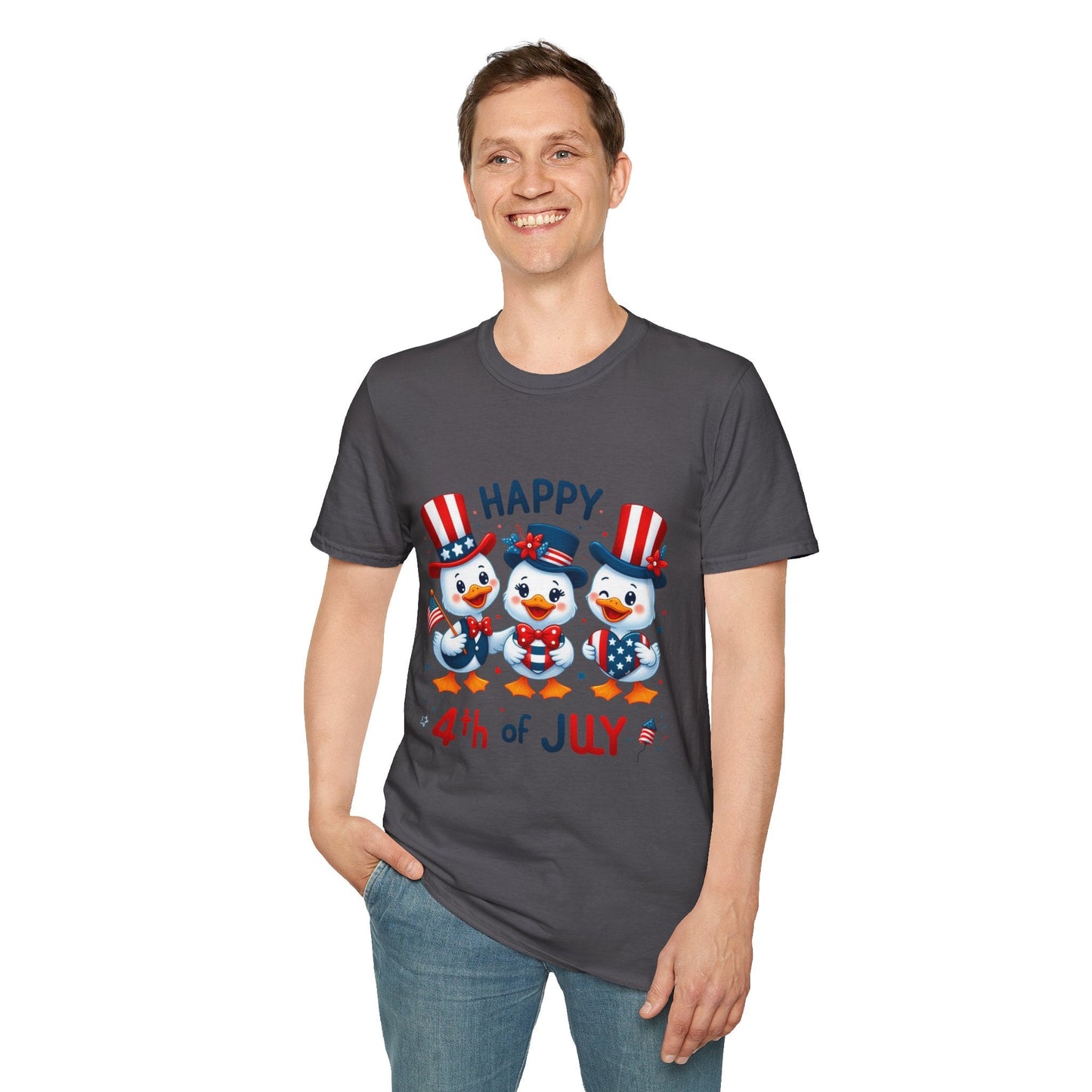 4th of July Duck Trio T-Shirt Printify