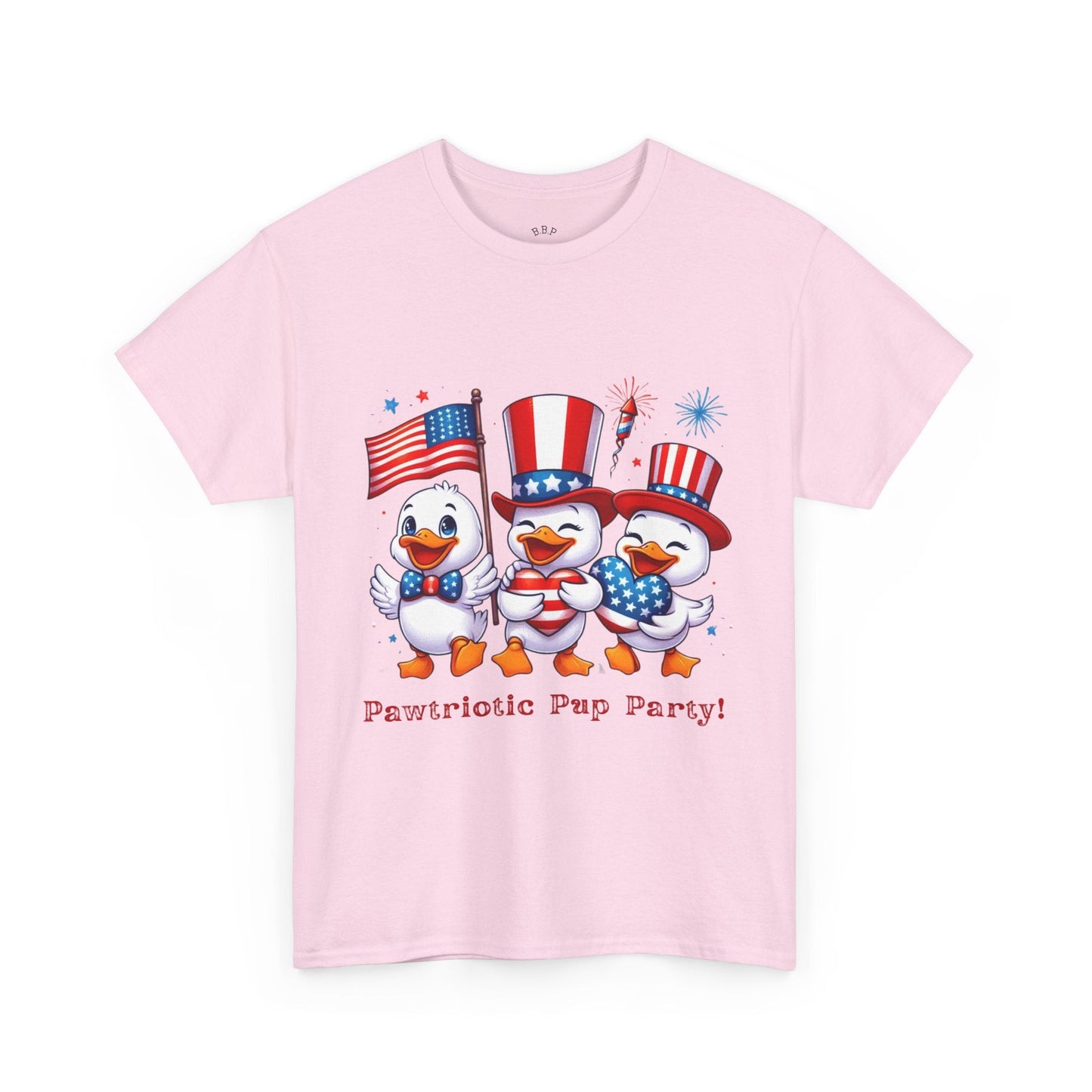 Patriotic Party Tee - Unisex Heavy Cotton Tee for 4th of July, BBQs, Family Gatherings, Unique Gift, Casual Summer Wear Printify