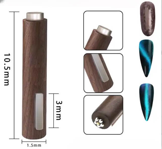 Nail Cat Eye Wood Magnet 3 In 1 Design Premier Nail Supply