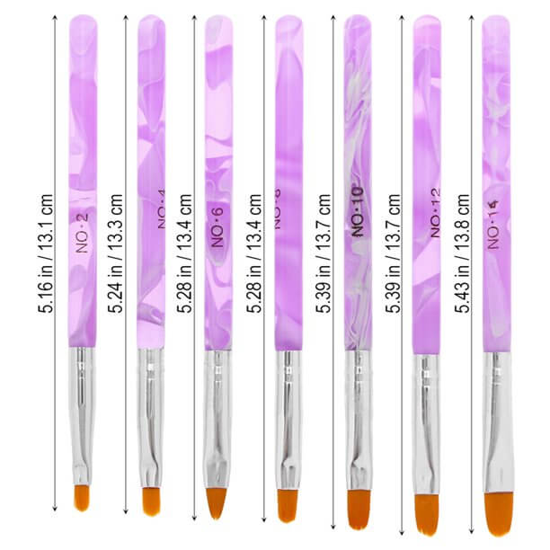 7pcs Acrylic Nail Art Brush Set Premier Nail Supply