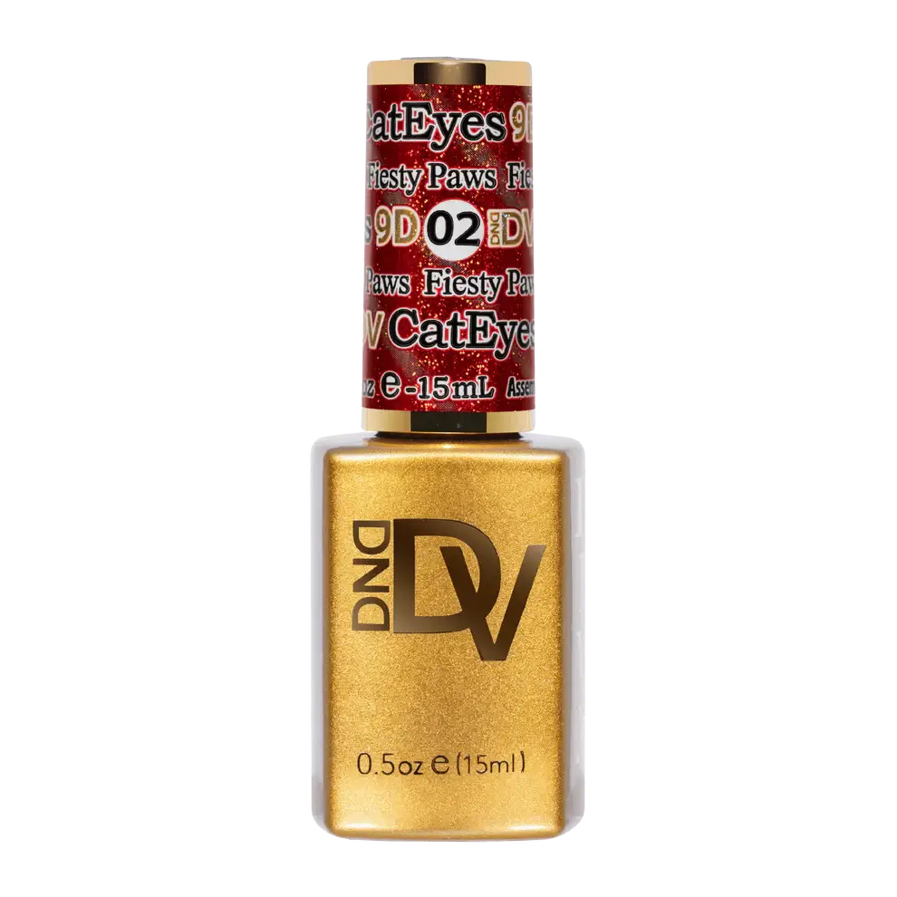 DND - Diva 9D Gelcolor Cat Eye Glassball #02 - Fiesty Paws DND