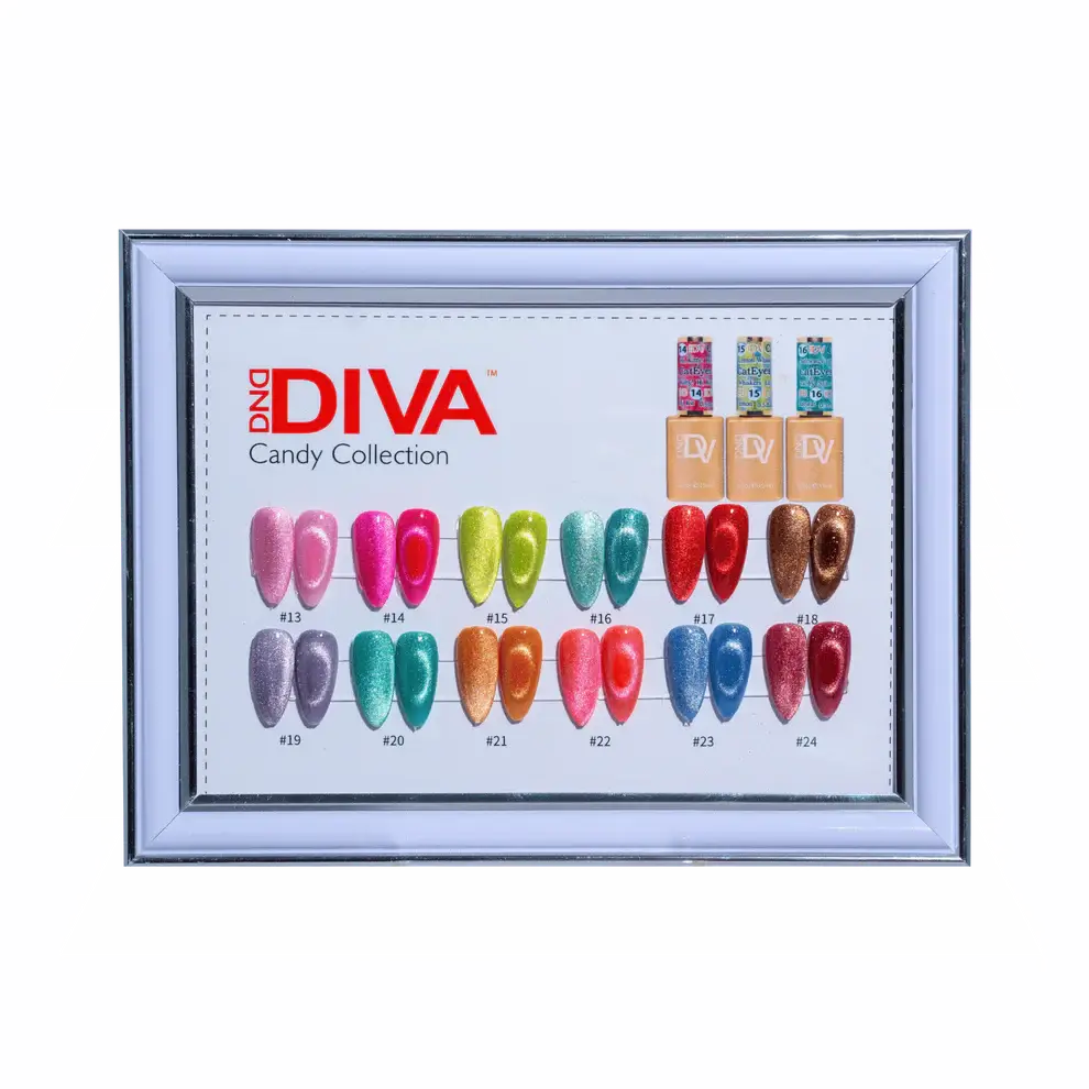 DIVA Framed Color Chart — 9D Cat Eye Candy DND