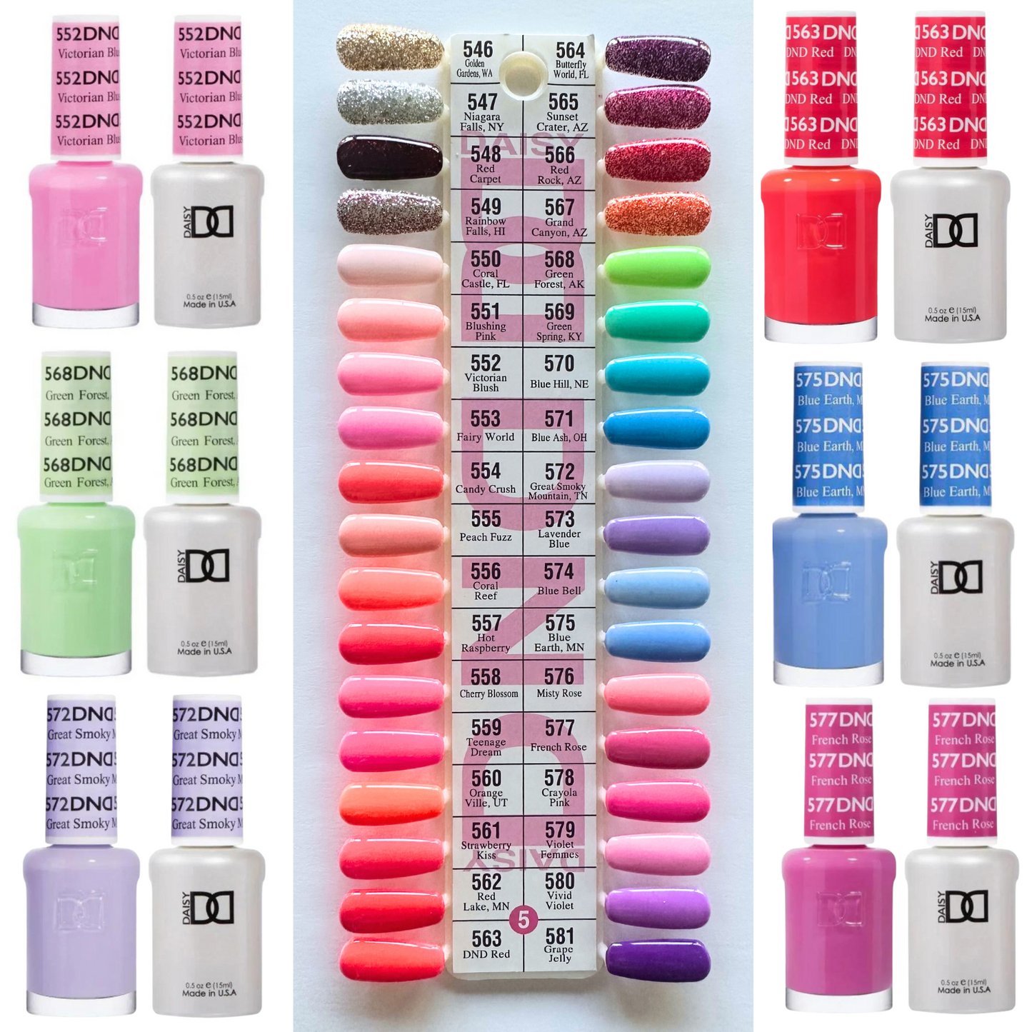 DND Gel Nail Polish Duo Collection 36 color Bundle #5 DND