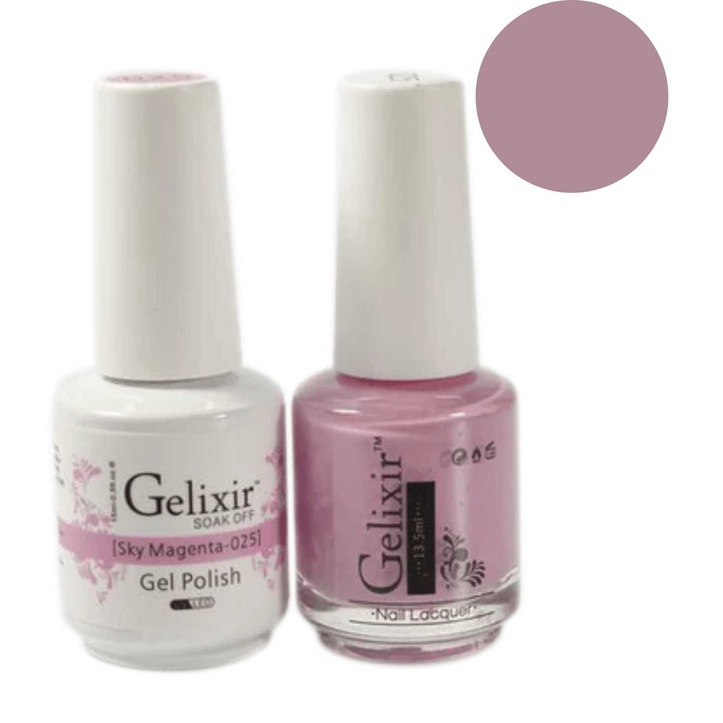 Gelixir Gel Polish & Nail Lacquer Duo - Sky Magenta 025 Gelixir