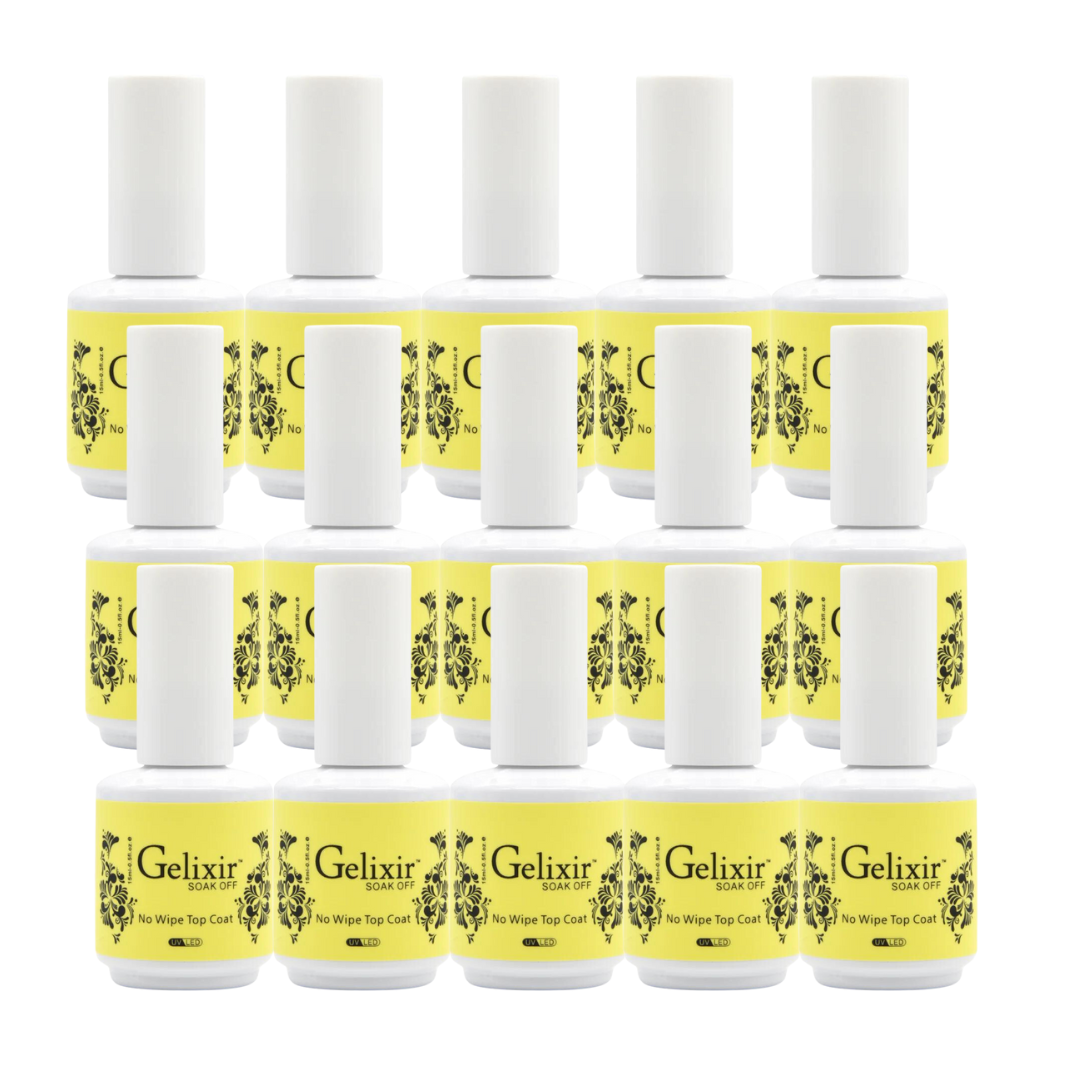 Gelixir Soak Off No Wipe Topcoat 0.5 oz Gelixir