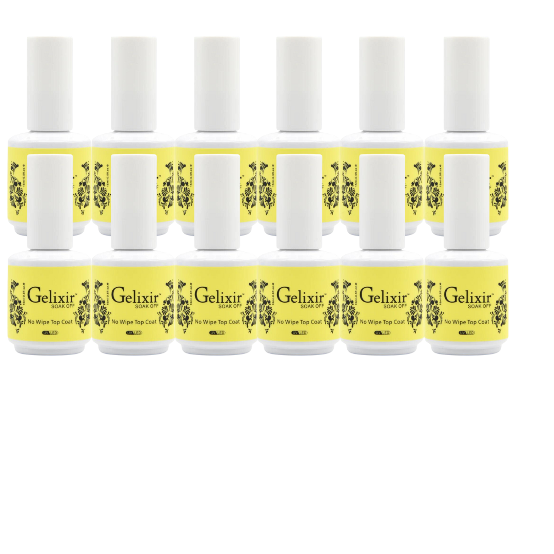 Gelixir Soak Off No Wipe Topcoat 0.5 oz Gelixir