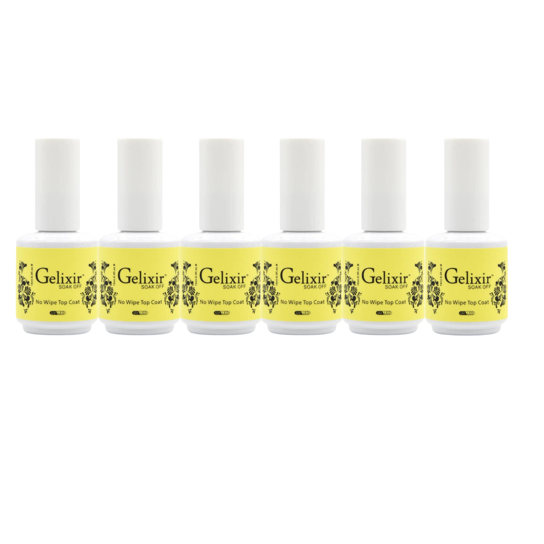 Gelixir Soak Off No Wipe Topcoat 0.5 oz Gelixir