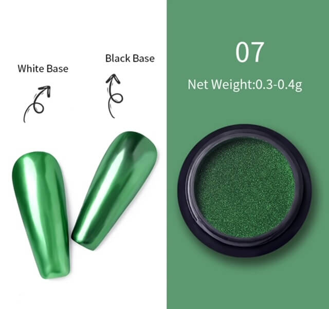 Medina Green Chrome Nail Powder