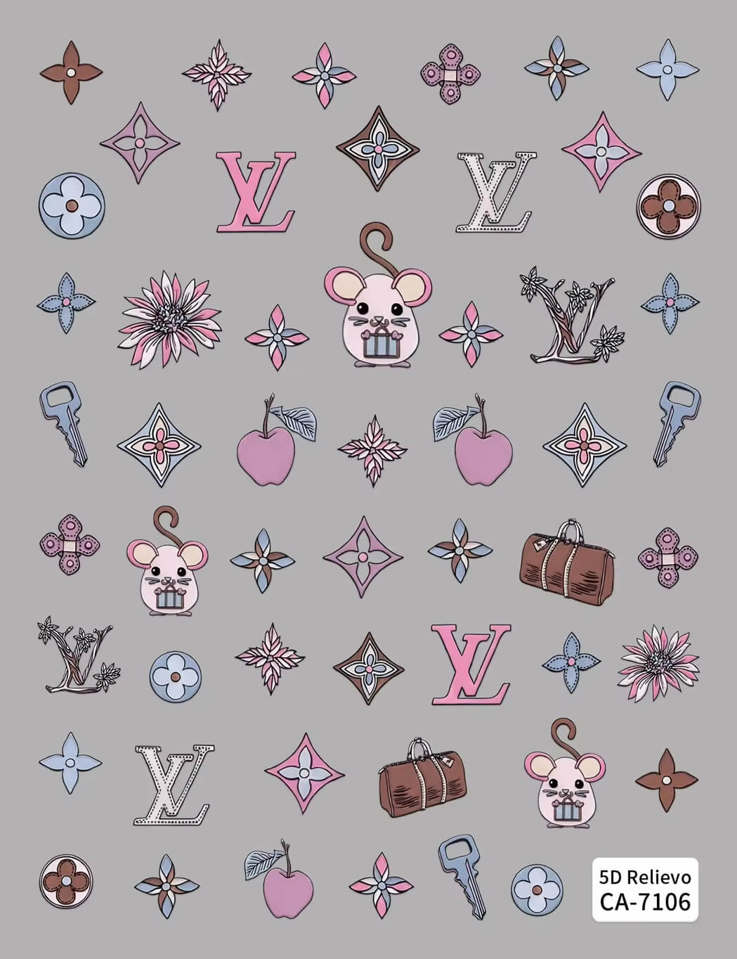 Nail Sticker 5D-Embossed Letter #5DCA7106 Premier Nail Supply