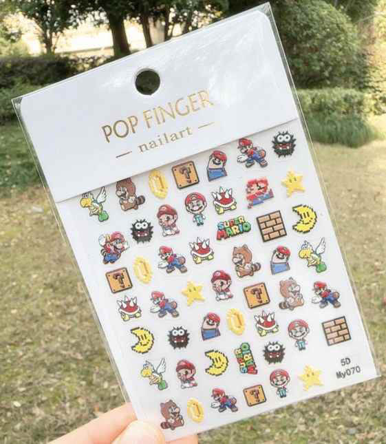 Nail Sticker Super Mario 5D MY070 Premier Nail Supply