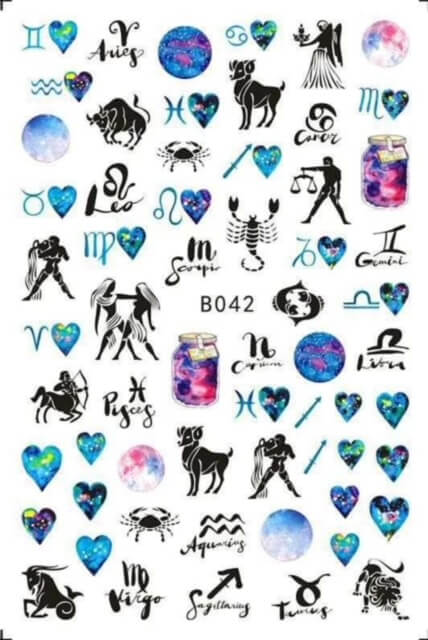 Nail Sticker Zodiac- B042 Premier Nail Supply