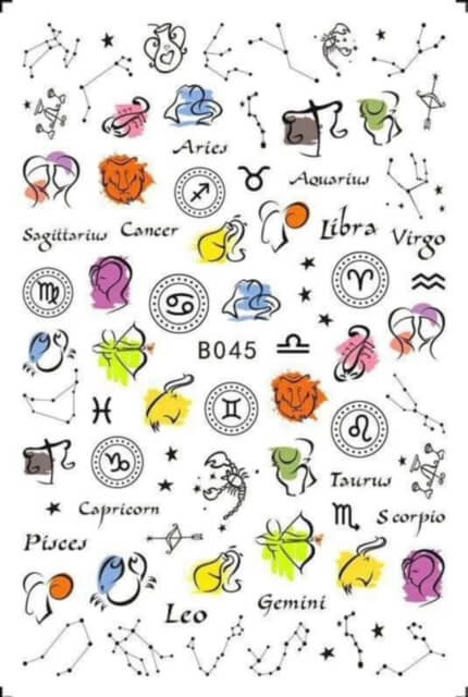Nail Sticker Zodiac- B045 Premier Nail Supply