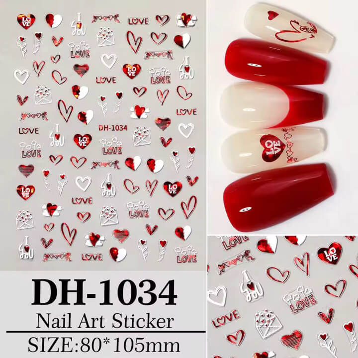 Nail Sticker Valentine Love #DH1034 Premier Nail Supply