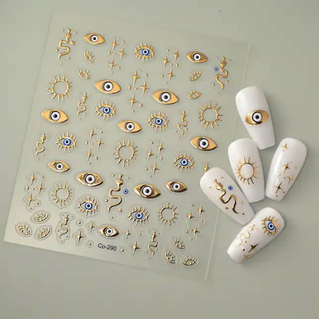 Nail Sticker Golden EyeBall CO290 Premier Nail Supply