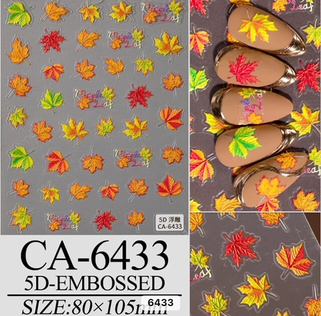 Nail Sticker Maple Leave 5D-CA6433 Premier Nail Supply