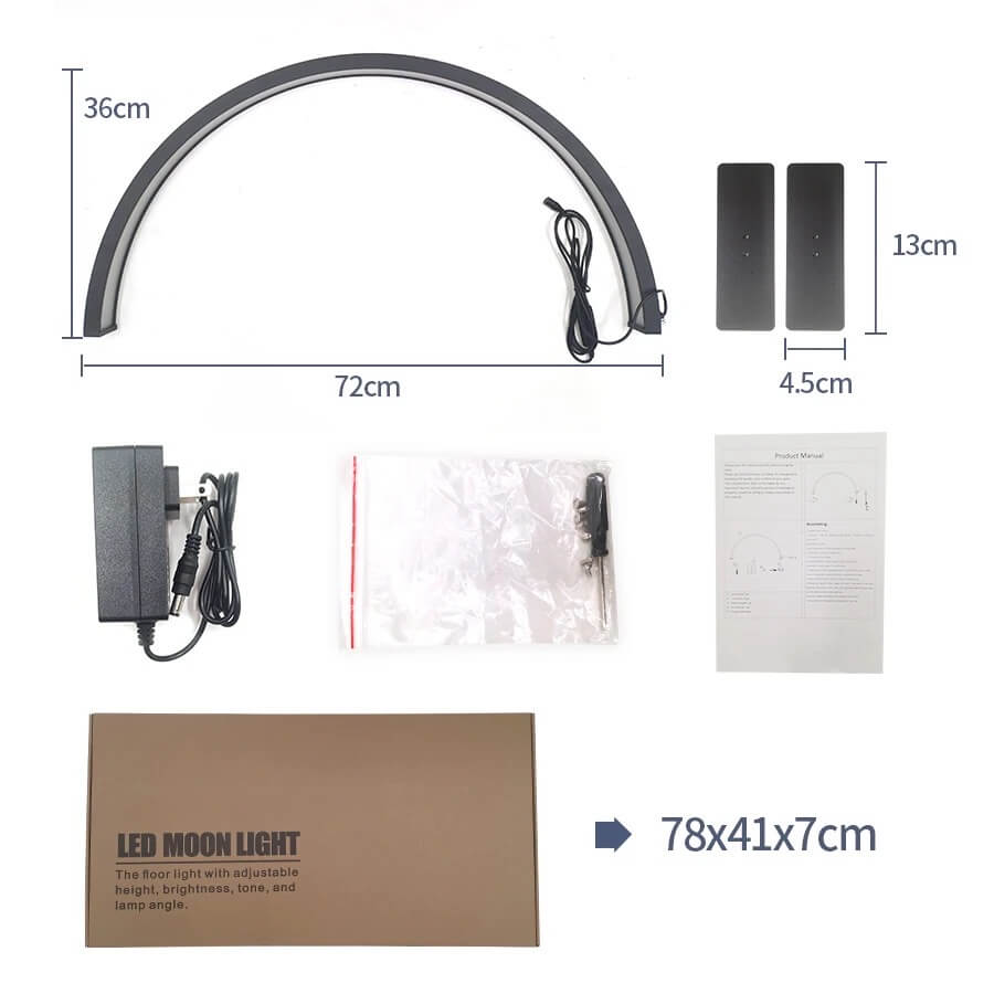 MN Beauty - LED Lamp Haft Moon Light Table for Nail