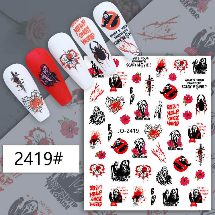 Nail sticker Halloween Horror Ghost Skull #2419 Premier Nail Supply