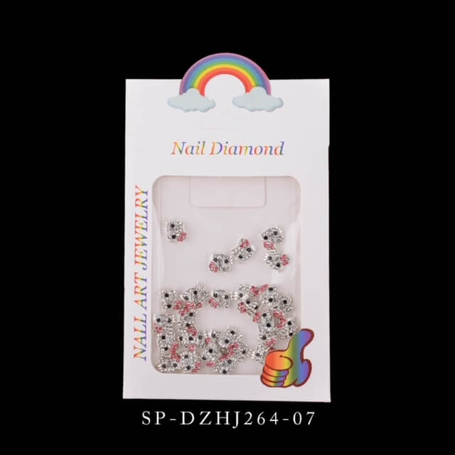 3D Hello Kitty Rhinestone Nail Charm 10 pcs/bag Premier Nail Supply