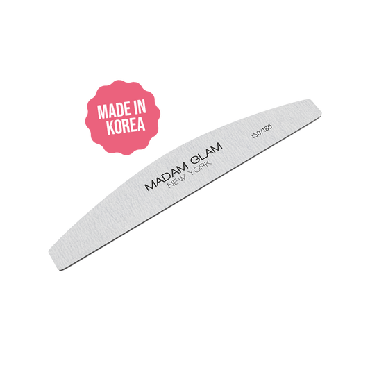 Half Moon Shape 150/180 Grit Nail File Madam Glam
