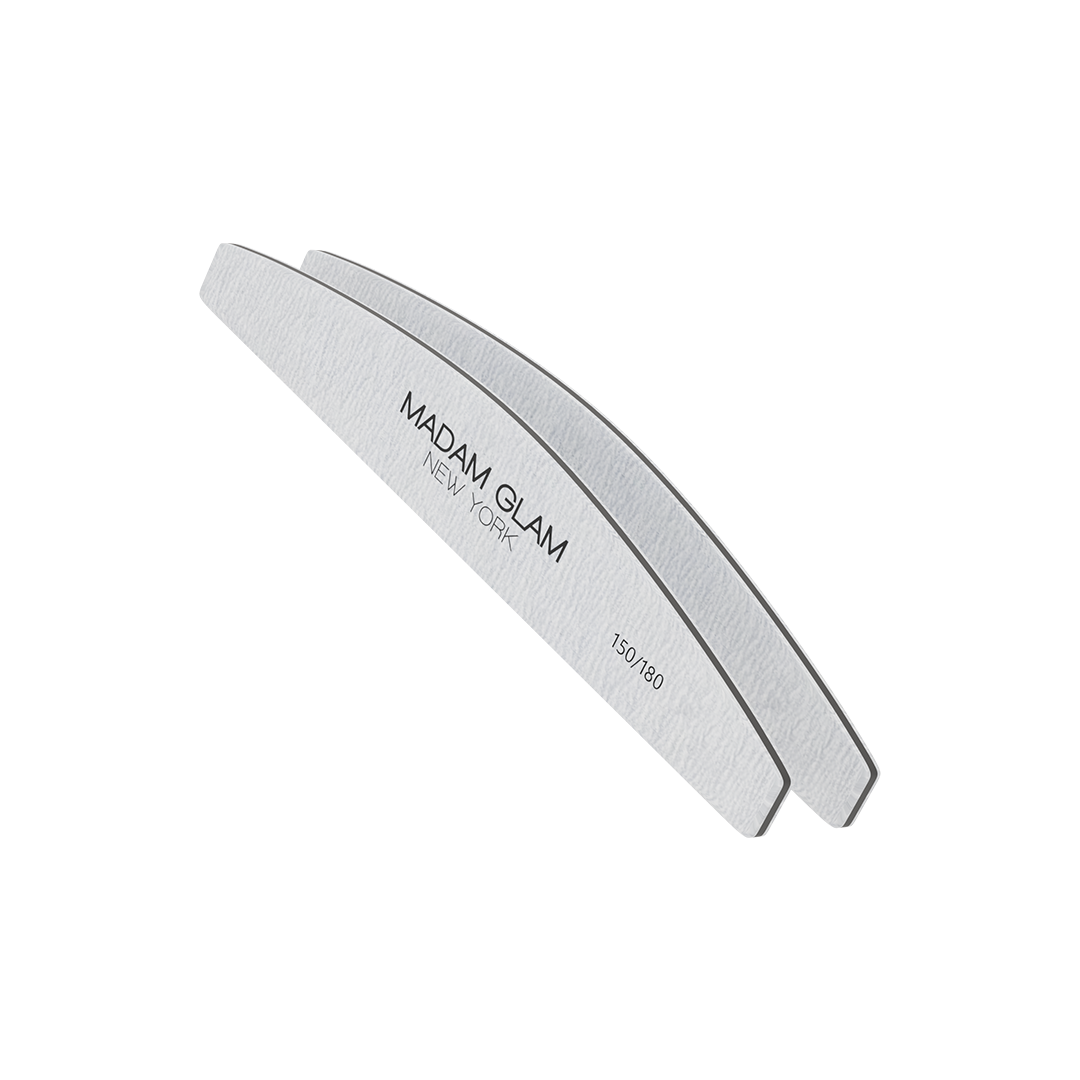 Half Moon Shape 150/180 Grit Nail File Madam Glam