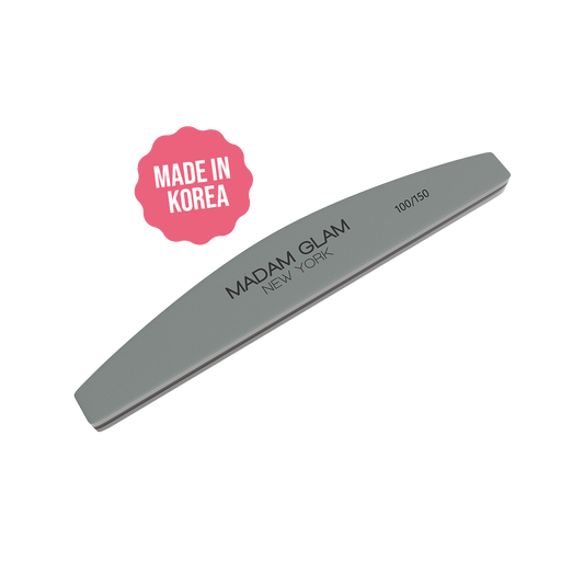 Half Moon Shape 100/150 Grit Nail Buffer Madam Glam