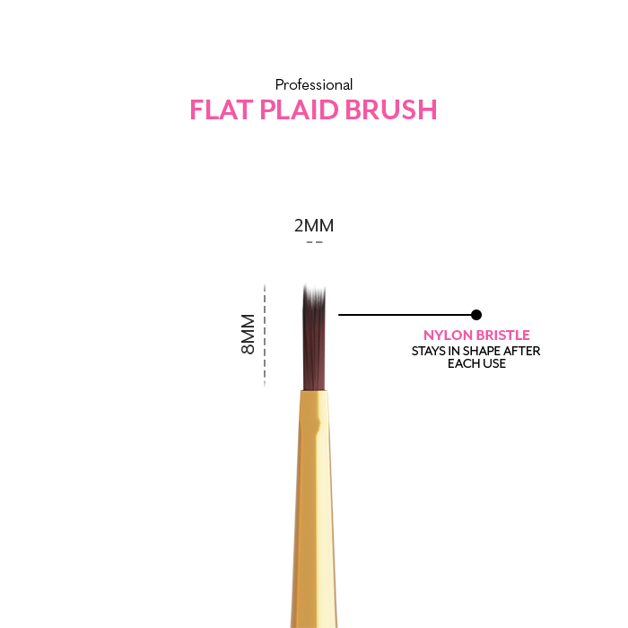 Professional Flat Plaid Nail Brush Madam Glam