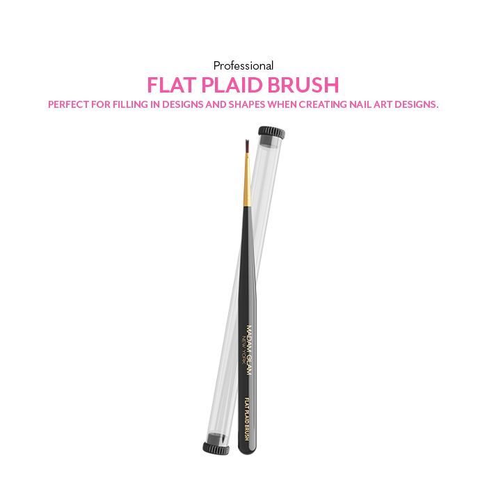Professional Flat Plaid Nail Brush Madam Glam