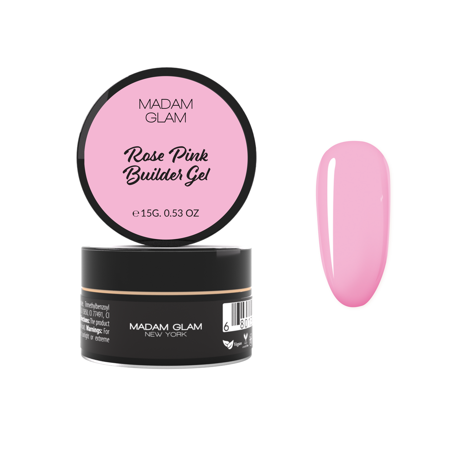 Rose Pink Builder Gel Madam Glam