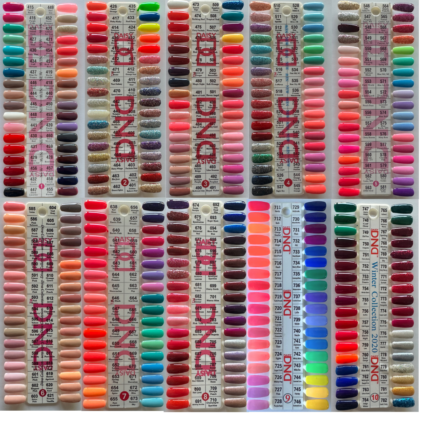 DND Swatch Set From #1 - #10 DND