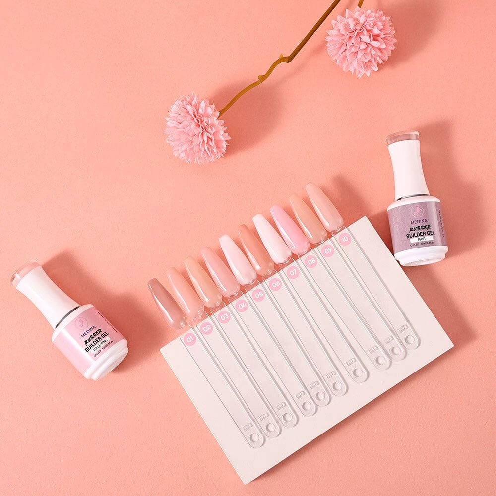 Medina- Rubber Builder Gel Light Smoke White 15ml Medina