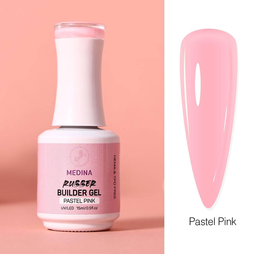 Medina- Rubber Builder Gel Light Pastel Pink 15ml Medina